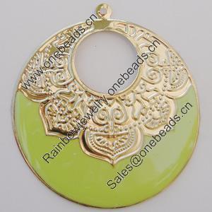 Iron Enamel Pendant. Fashion Jewelry findings. Lead-free. 58mm Sold by Bag