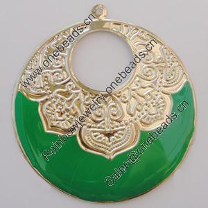 Iron Enamel Pendant. Fashion Jewelry findings. Lead-free. 58mm Sold by Bag