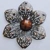 Iron Cabochons With Resin Beads. Fashion jewelry findings. Lead-free. 55mm Sold by Bag