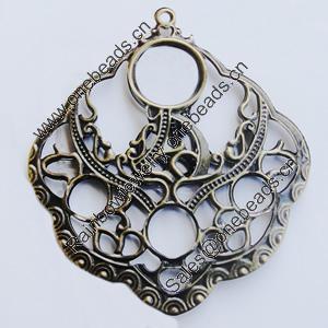 Iron Pendant. Fashion jewelry findings. Lead-free. 68x60mm Sold by Bag