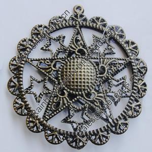 Iron Pendant. Fashion jewelry findings. Lead-free. 65mm Sold by Bag