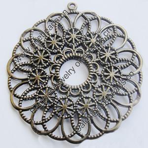 Iron Pendant. Fashion jewelry findings. Lead-free. 65mm Sold by Bag