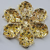 Iron Cabochons. Fashion jewelry findings. Lead-free. Flower 76mm Sold by Bag