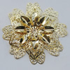 Iron Cabochons. Fashion jewelry findings. Lead-free. Flower 65mm Sold by Bag