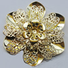 Iron Cabochons. Fashion jewelry findings. Lead-free. Flower 72mm Sold by Bag