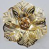 Iron Cabochons. Fashion jewelry findings. Lead-free. Flower 68mm Sold by Bag