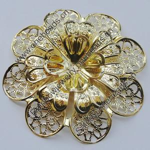 Iron Cabochons. Fashion jewelry findings. Lead-free. Flower 59mm Sold by Bag