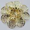 Iron Cabochons. Fashion jewelry findings. Lead-free. Flower 60mm Sold by Bag