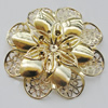 Iron Cabochons. Fashion jewelry findings. Lead-free. Flower 58mm Sold by Bag