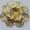 Iron Cabochons. Fashion jewelry findings. Lead-free. Flower 59mm Sold by Bag