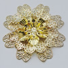 Iron Cabochons. Fashion jewelry findings. Lead-free. Flower 65mm Sold by Bag