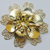 Iron Cabochons. Fashion jewelry findings. Lead-free. Flower 65mm Sold by Bag