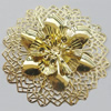 Iron Cabochons. Fashion jewelry findings. Lead-free. Flower 65mm Sold by Bag