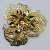 Iron Cabochons. Fashion jewelry findings. Lead-free. Flower 54mm Sold by Bag