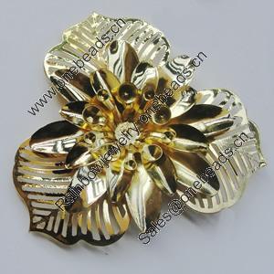 Iron Cabochons. Fashion jewelry findings. Lead-free. Flower 48mm Sold by Bag