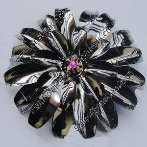 Iron Cabochons With Crystal Beads. Fashion jewelry findings. Lead-free. Flower 48mm Sold by Bag