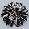 Iron Cabochons With Crystal Beads. Fashion jewelry findings. Lead-free. Flower 48mm Sold by Bag