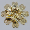 Iron Cabochons. Fashion jewelry findings. Lead-free. Flower 66mm Sold by Bag