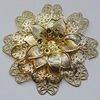 Iron Cabochons. Fashion jewelry findings. Lead-free. Flower 66mm Sold by Bag