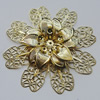 Iron Cabochons. Fashion jewelry findings. Lead-free. Flower 63mm Sold by Bag