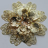 Iron Cabochons. Fashion jewelry findings. Lead-free. Flower 66mm Sold by Bag