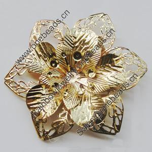 Iron Cabochons. Fashion jewelry findings. Lead-free. Flower 54mm Sold by Bag