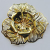 Iron Cabochons. Fashion jewelry findings. Lead-free. Flower 54mm Sold by Bag