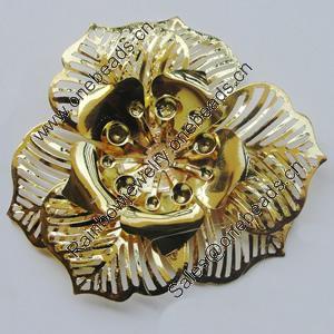 Iron Cabochons. Fashion jewelry findings. Lead-free. Flower 54mm Sold by Bag