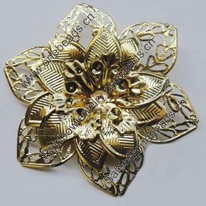 Iron Cabochons. Fashion jewelry findings. Lead-free. Flower 55mm Sold by Bag