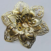 Iron Cabochons. Fashion jewelry findings. Lead-free. Flower 55mm Sold by Bag