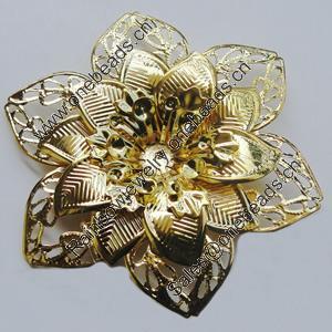 Iron Cabochons. Fashion jewelry findings. Lead-free. Flower 55mm Sold by Bag