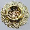 Iron Cabochons. Fashion jewelry findings. Lead-free. Flower 50mm Sold by Bag