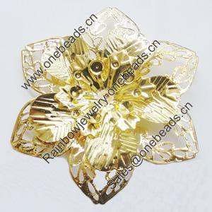 Iron Cabochons. Fashion jewelry findings. Lead-free. Flower 54mm Sold by Bag