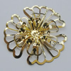 Iron Cabochons. Fashion jewelry findings. Lead-free. Flower 40mm Sold by Bag