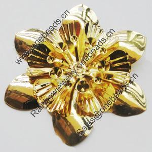 Iron Pendant. Fashion jewelry findings. Lead-free. Flower 46mm Sold by Bag