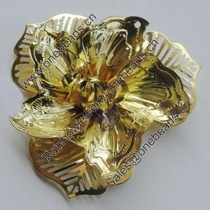 Iron Cabochons. Fashion jewelry findings. Lead-free. Flower 50mm Sold by Bag