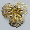 Iron Cabochons. Fashion jewelry findings. Lead-free. Flower 48mm Sold by Bag