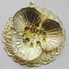 Iron Pendant. Fashion jewelry findings. Lead-free. Flower 50mm Sold by Bag