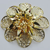 Iron Cabochons. Fashion jewelry findings. Lead-free. Flower 59mm Sold by Bag