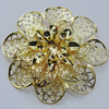 Iron Cabochons. Fashion jewelry findings. Lead-free. Flower 59mm Sold by Bag