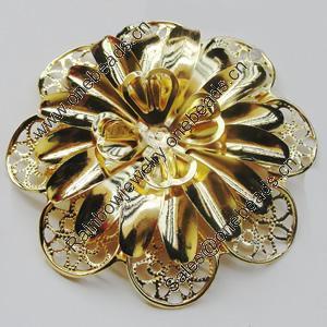 Iron Cabochons. Fashion jewelry findings. Lead-free. Flower 57mm Sold by Bag