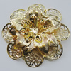 Iron Cabochons. Fashion jewelry findings. Lead-free. Flower 59mm Sold by Bag