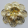 Iron Cabochons. Fashion jewelry findings. Lead-free. Flower 60mm Sold by Bag