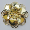 Iron Cabochons. Fashion jewelry findings. Lead-free. Flower 59mm Sold by Bag