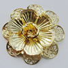 Iron Cabochons. Fashion jewelry findings. Lead-free. Flower 59mm Sold by Bag