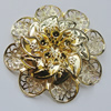 Iron Cabochons. Fashion jewelry findings. Lead-free. Flower 57mm Sold by Bag