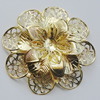 Iron Cabochons. Fashion jewelry findings. Lead-free. Flower 60mm Sold by Bag