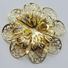 Iron Cabochons. Fashion jewelry findings. Lead-free. Flower 59mm Sold by Bag