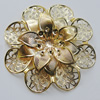 Iron Cabochons. Fashion jewelry findings. Lead-free. Flower 59mm Sold by Bag