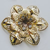 Iron Cabochons With Crystal Beads. Fashion jewelry findings. Lead-free. Flower 56mm Sold by Bag